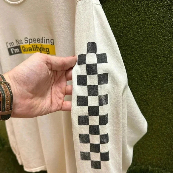I’m Not Speeding I’m Qualifying Racing Long Sleeve T-shirt Large - Picture 5 of 6